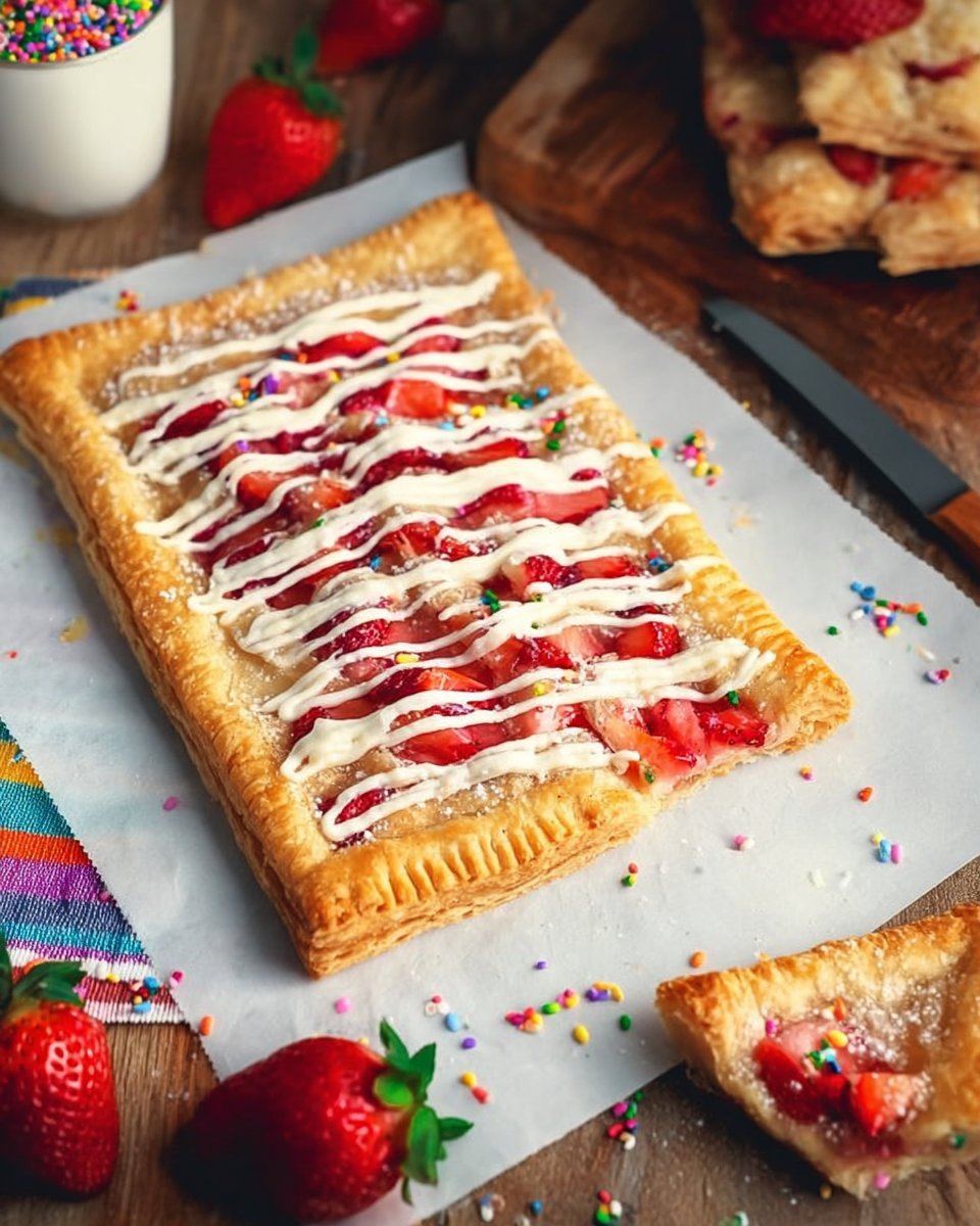 Giant Strawberry Pop Tart