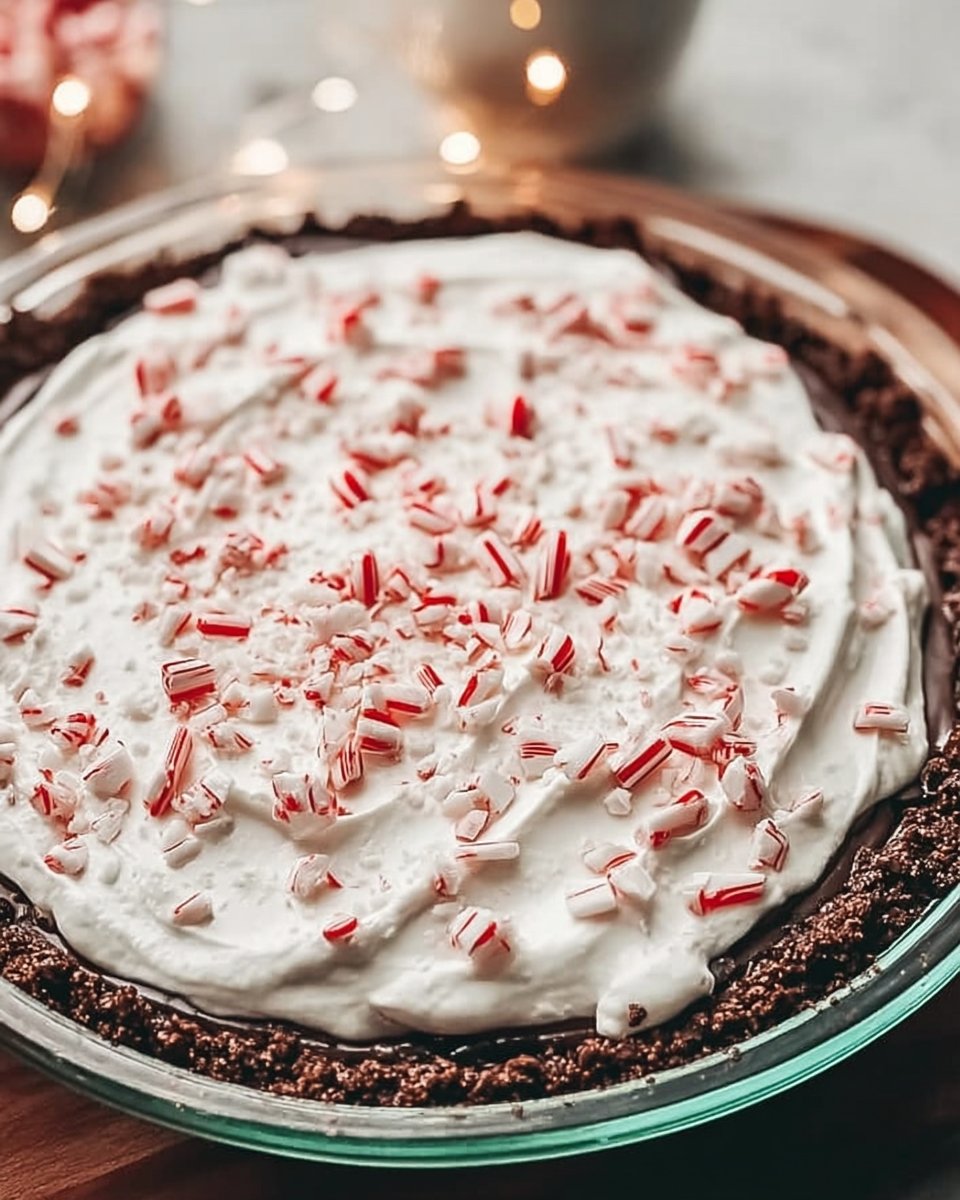 Quick Christmas Peppermint Pie