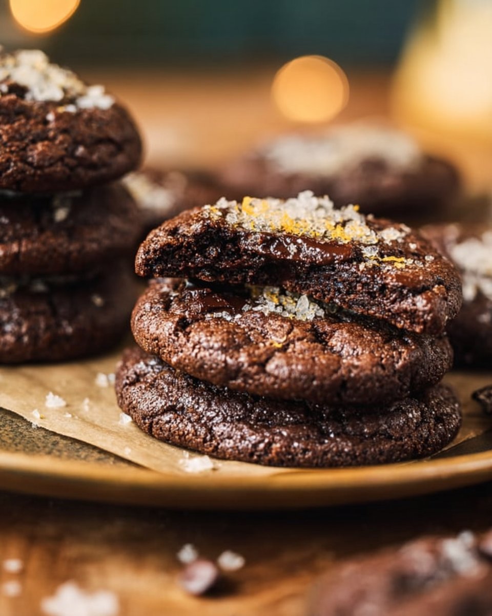 Fudgy Orange Chocolate Cookies