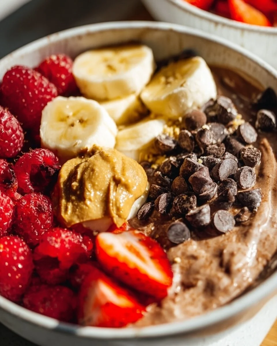 Delicious yogurt bowl topped with fresh fruits and granola