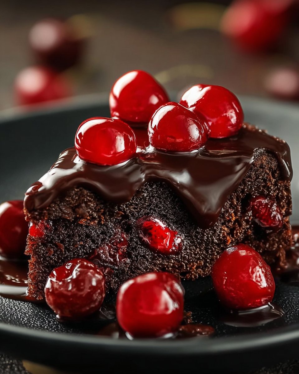 Chocolate Cherry Upside Down Cake