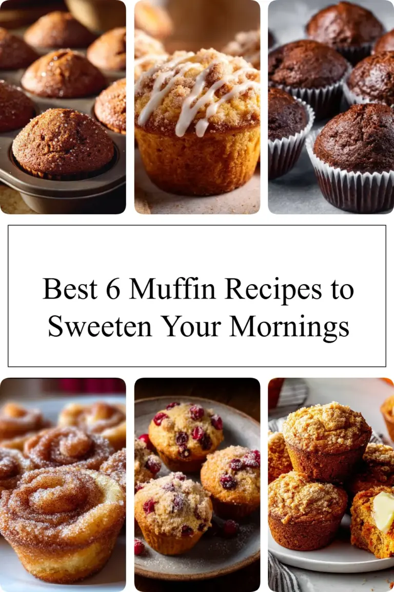 Delicious homemade muffins showcasing the best 6 muffin recipes for breakfast
