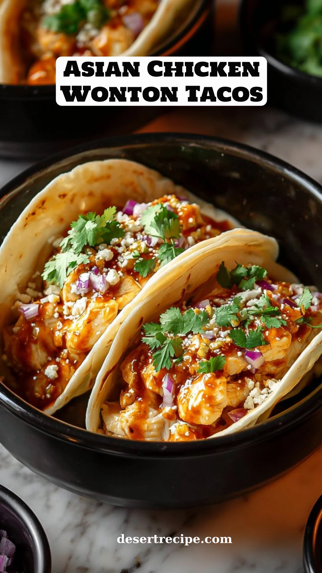 Asian Chicken Wonton Tacos