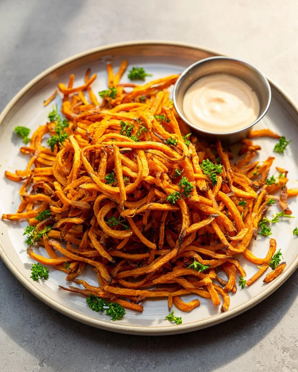 Baked Sweet Potato Shoestring Fries