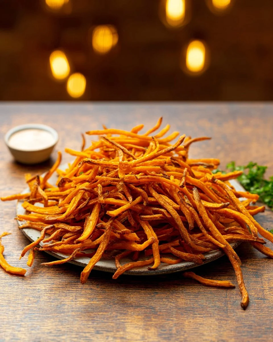 Baked Sweet Potato Shoestring Fries