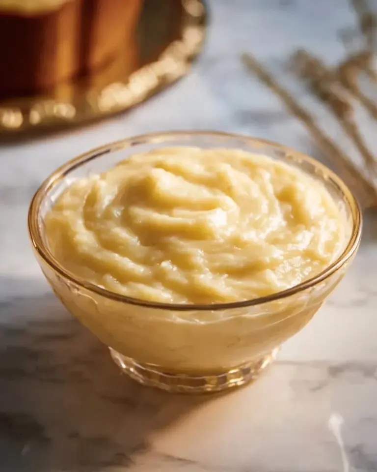 Delicious and creamy banana cake filling between layers of banana cake