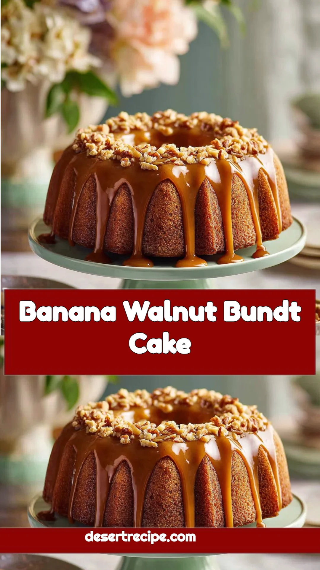 Banana Walnut Bundt Cake
