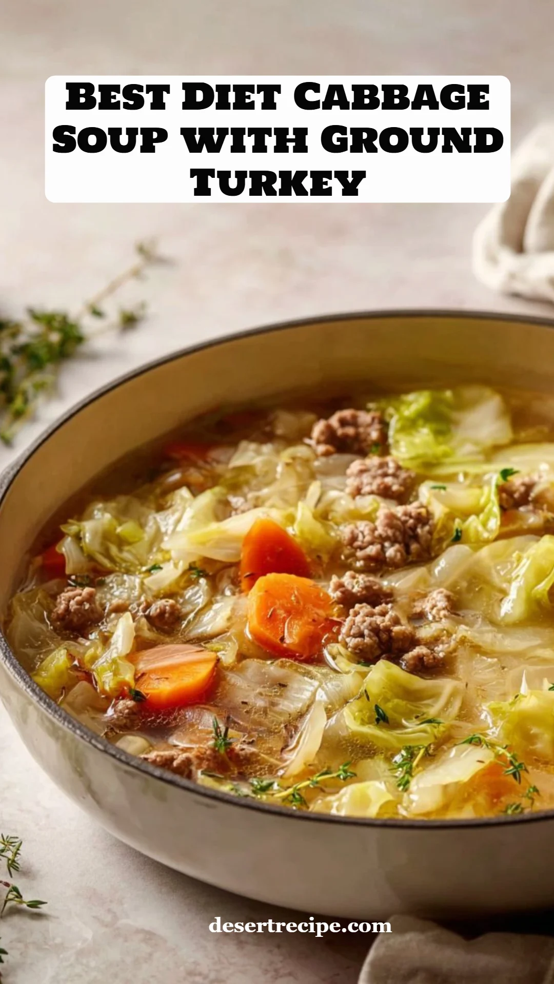 Best Diet Cabbage Soup with Ground Turkey