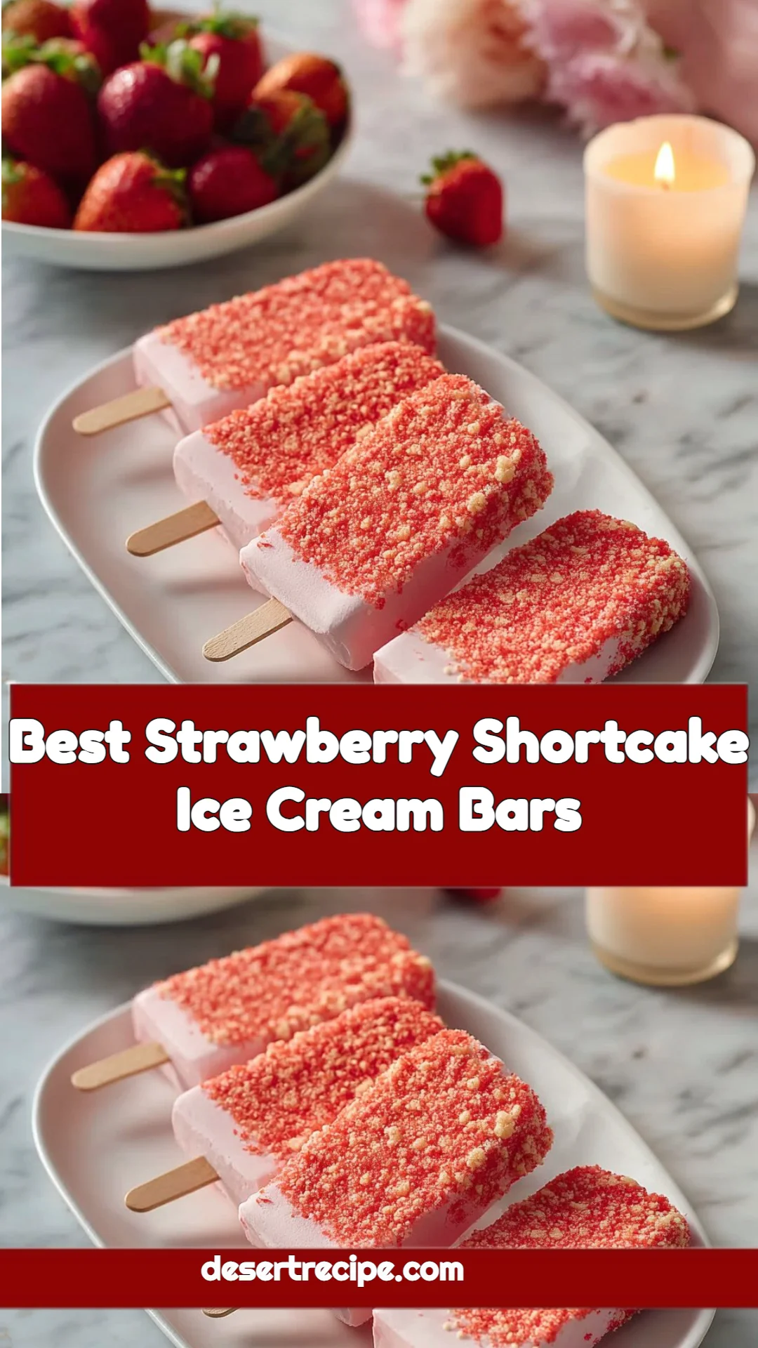 Best Strawberry Shortcake Ice Cream Bars