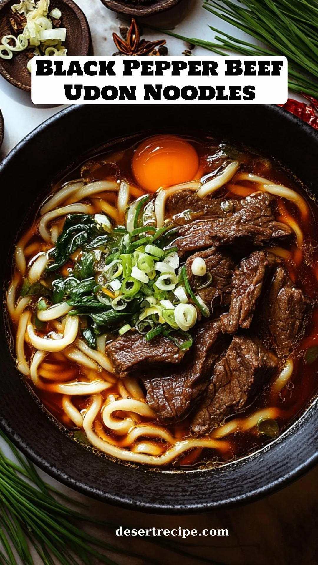 Black Pepper Beef Udon Noodles
