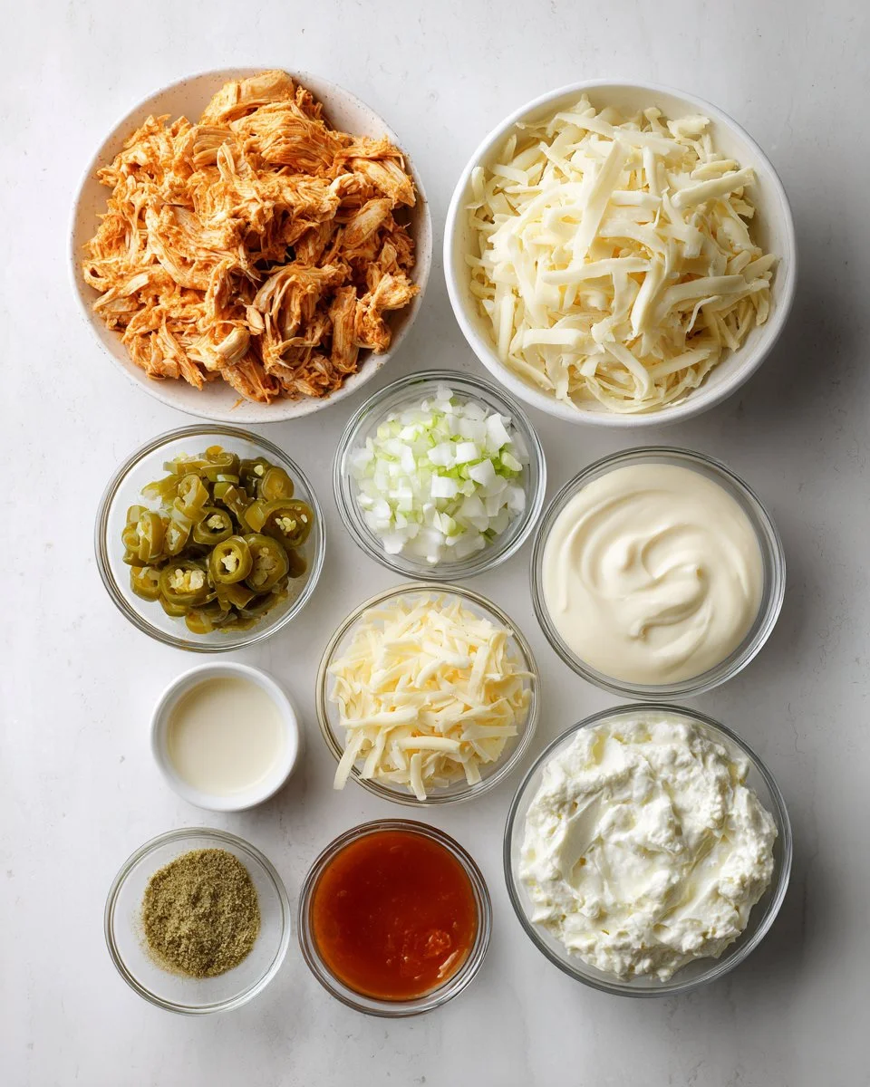 Buffalo Chicken Jalapeno Popper Dip