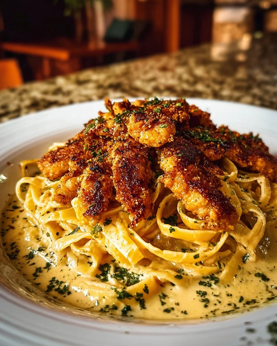 Cajun Chicken Spaghetti In Creamy Garlic Mozzarella Sauce