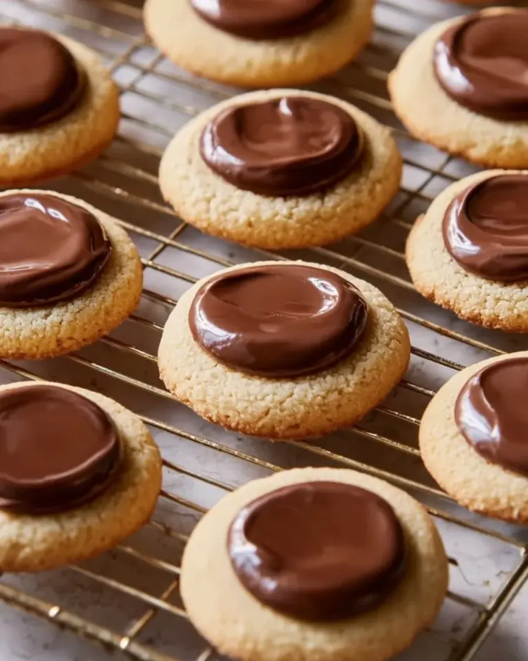 Freshly baked caramel chocolate chip cookies on a plate