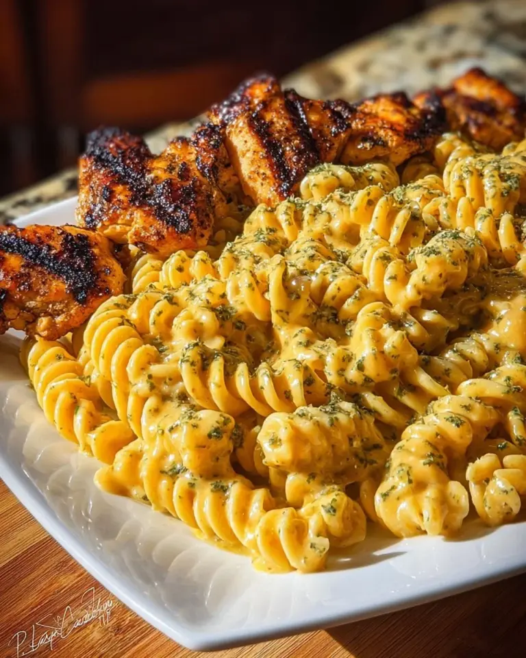 Creamy Chicken Rotini in Mozzarella Velveeta Sauce recipe