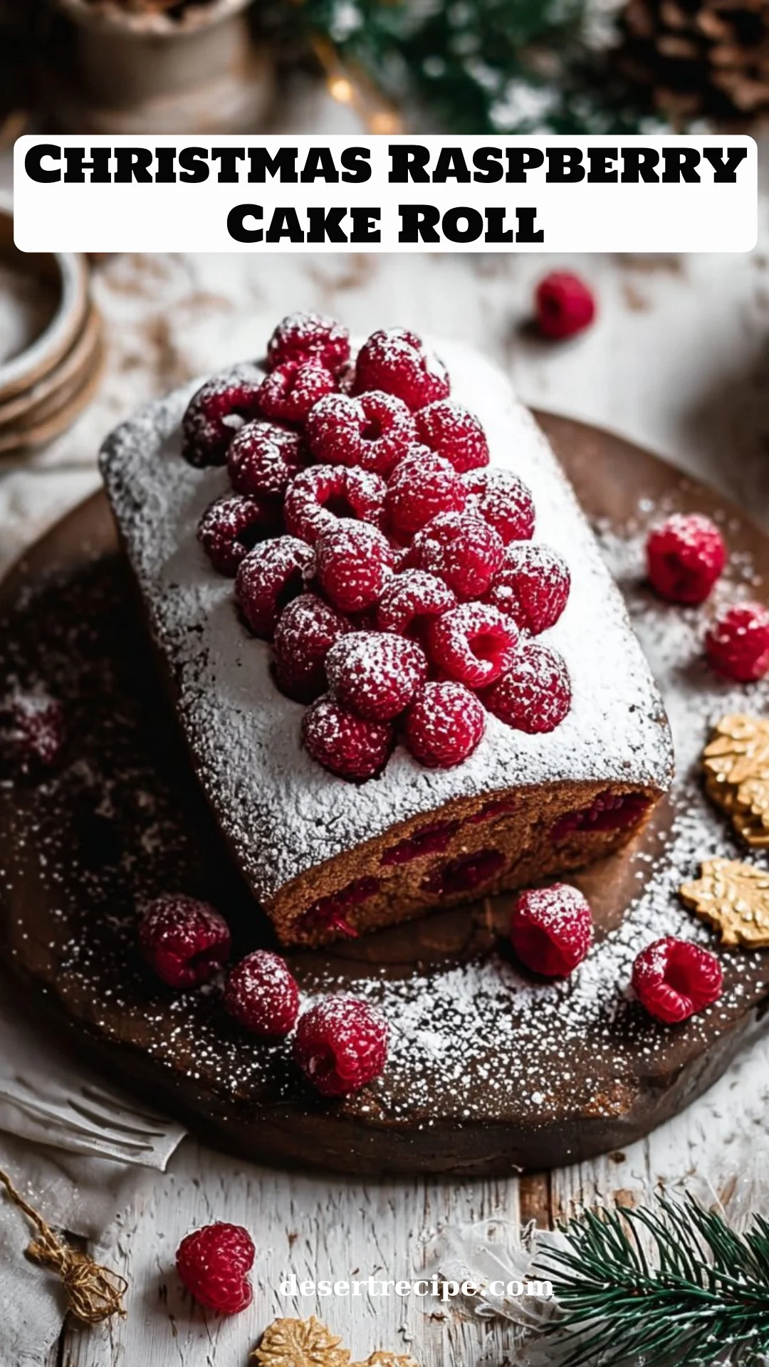 Christmas Raspberry Cake Roll