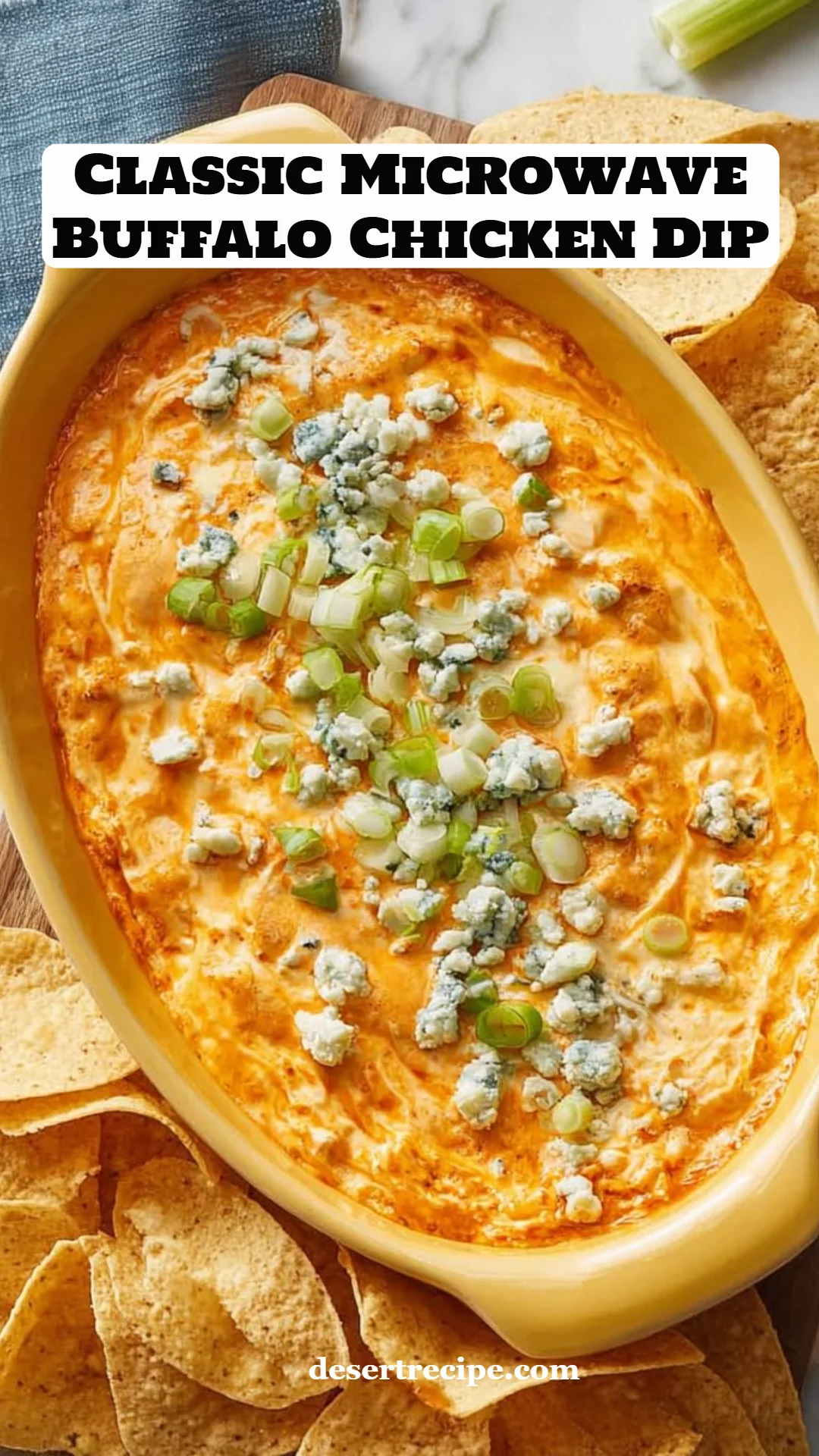Classic Microwave Buffalo Chicken Dip