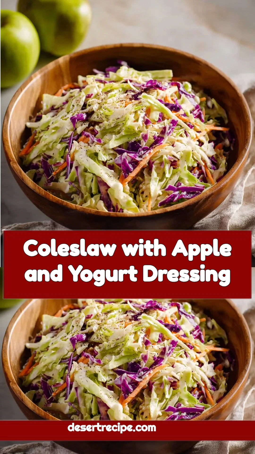 Coleslaw with Apple and Yogurt Dressing