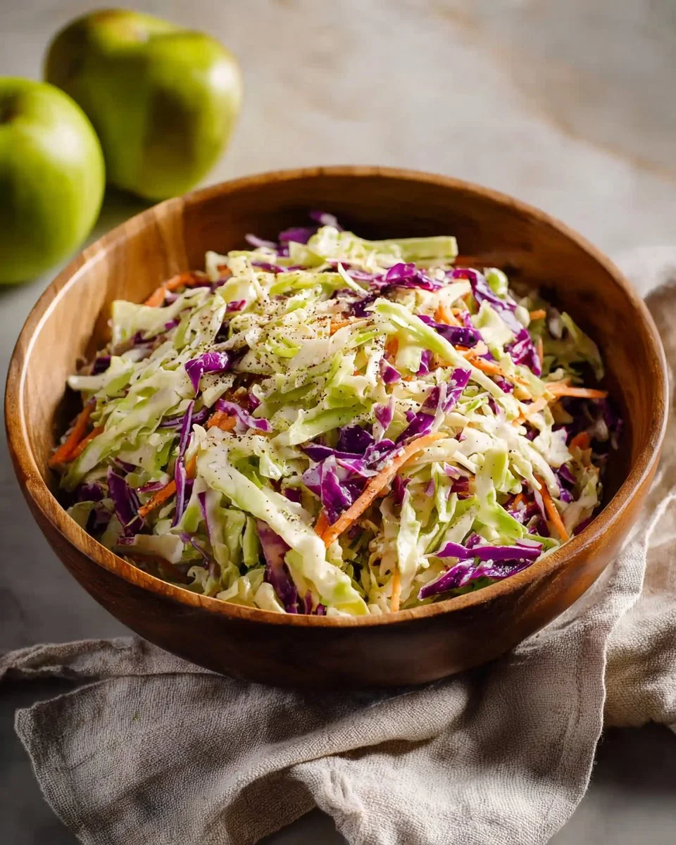 Coleslaw with Apple and Yogurt Dressing