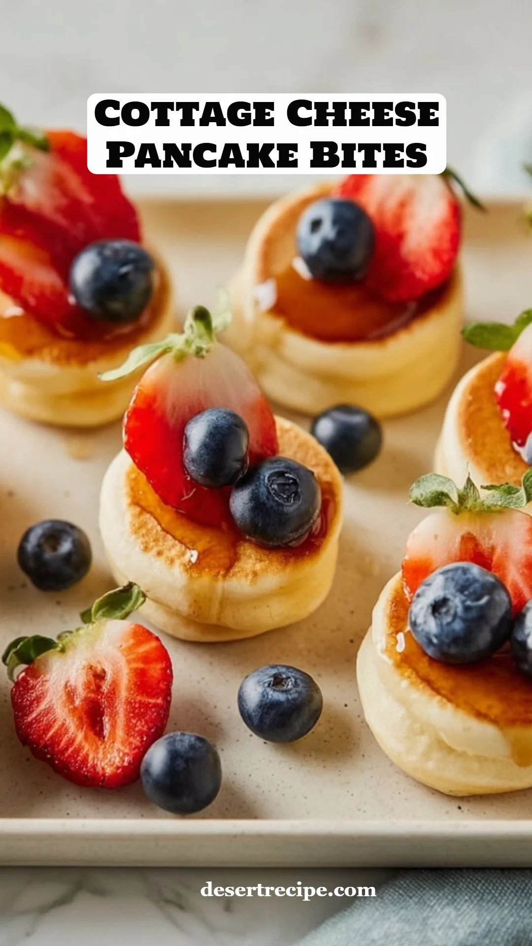 Cottage Cheese Pancake Bites