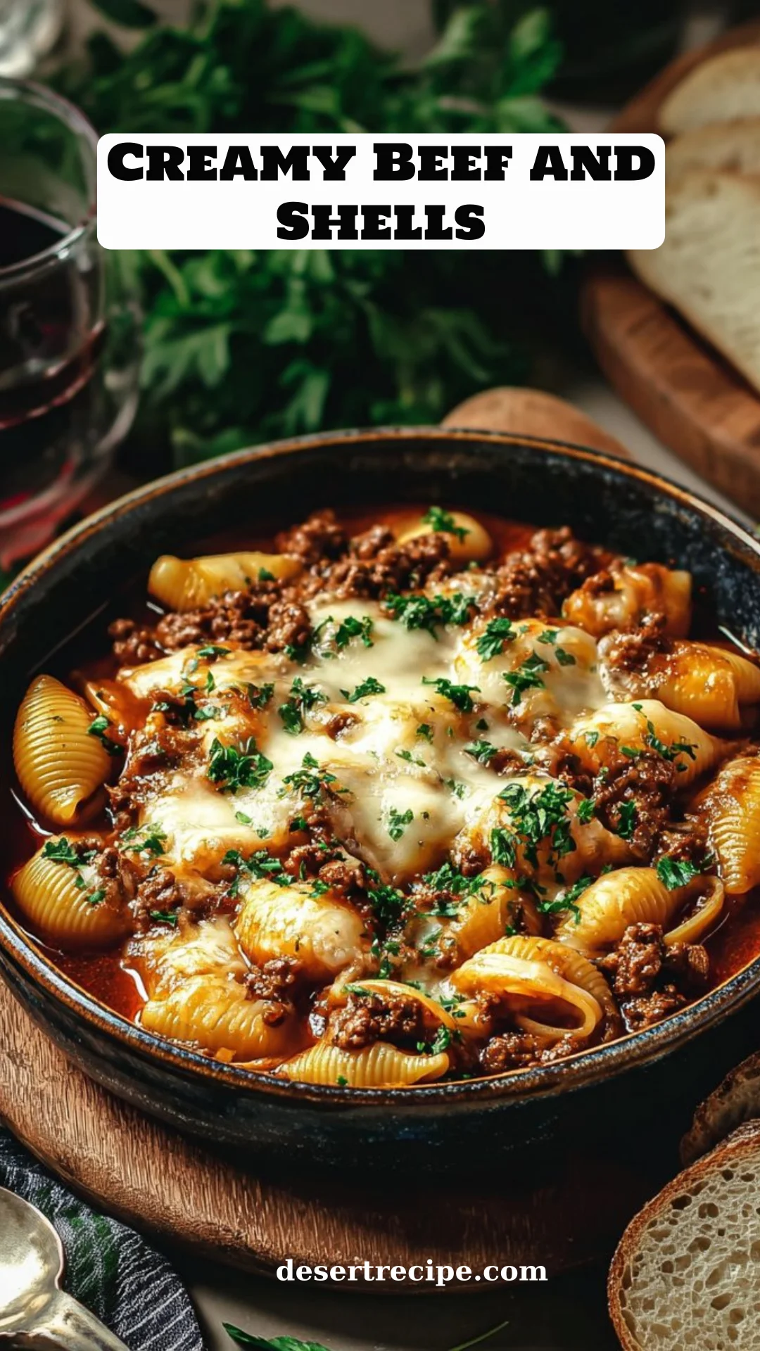 Creamy Beef and Shells