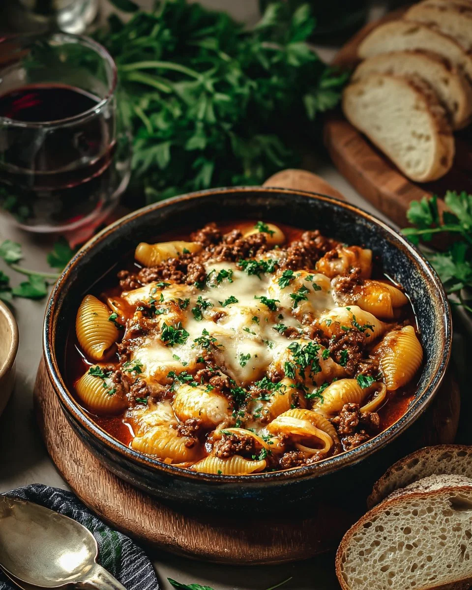 Creamy Beef and Shells