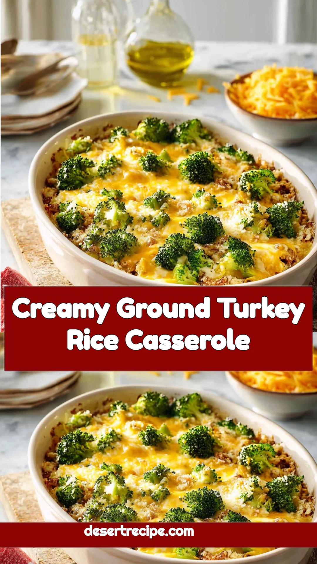 Creamy Ground Turkey Rice Casserole