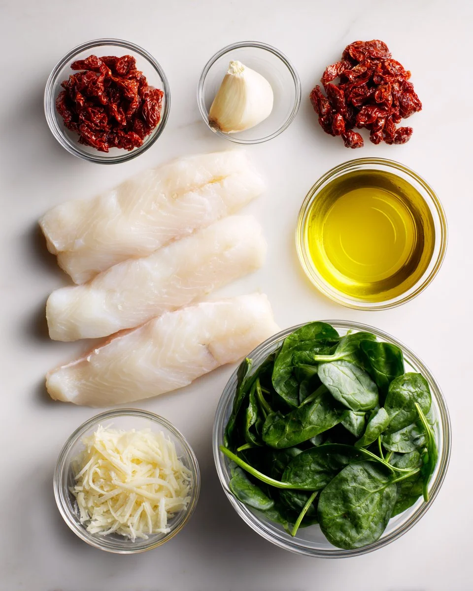Creamy Keto Tuscan Cod with Spinach and Sun-Dried Tomatoes
