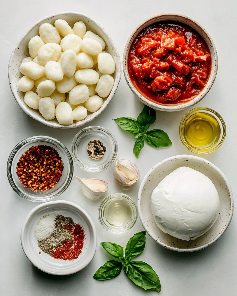Creamy Tomato Gnocchi with Burrata