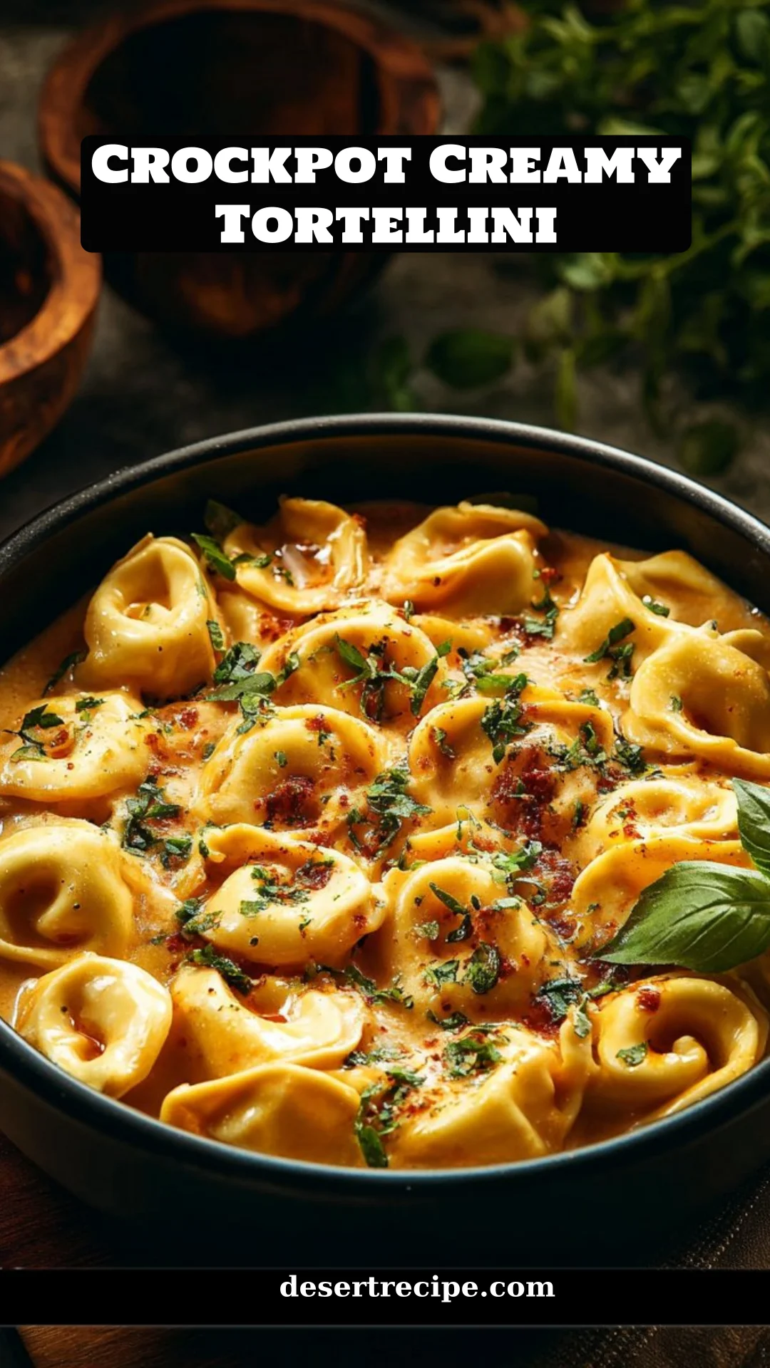Crockpot Creamy Tortellini