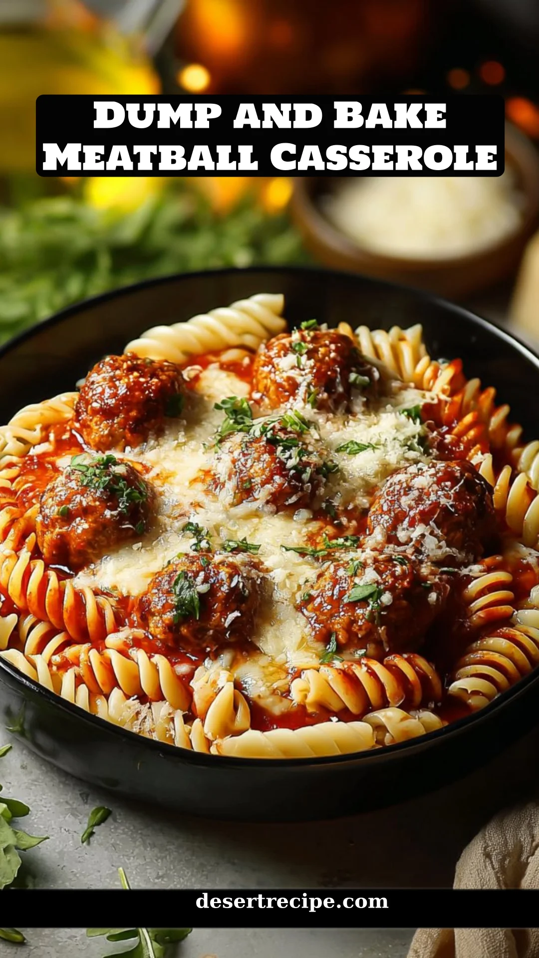 Dump and Bake Meatball Casserole