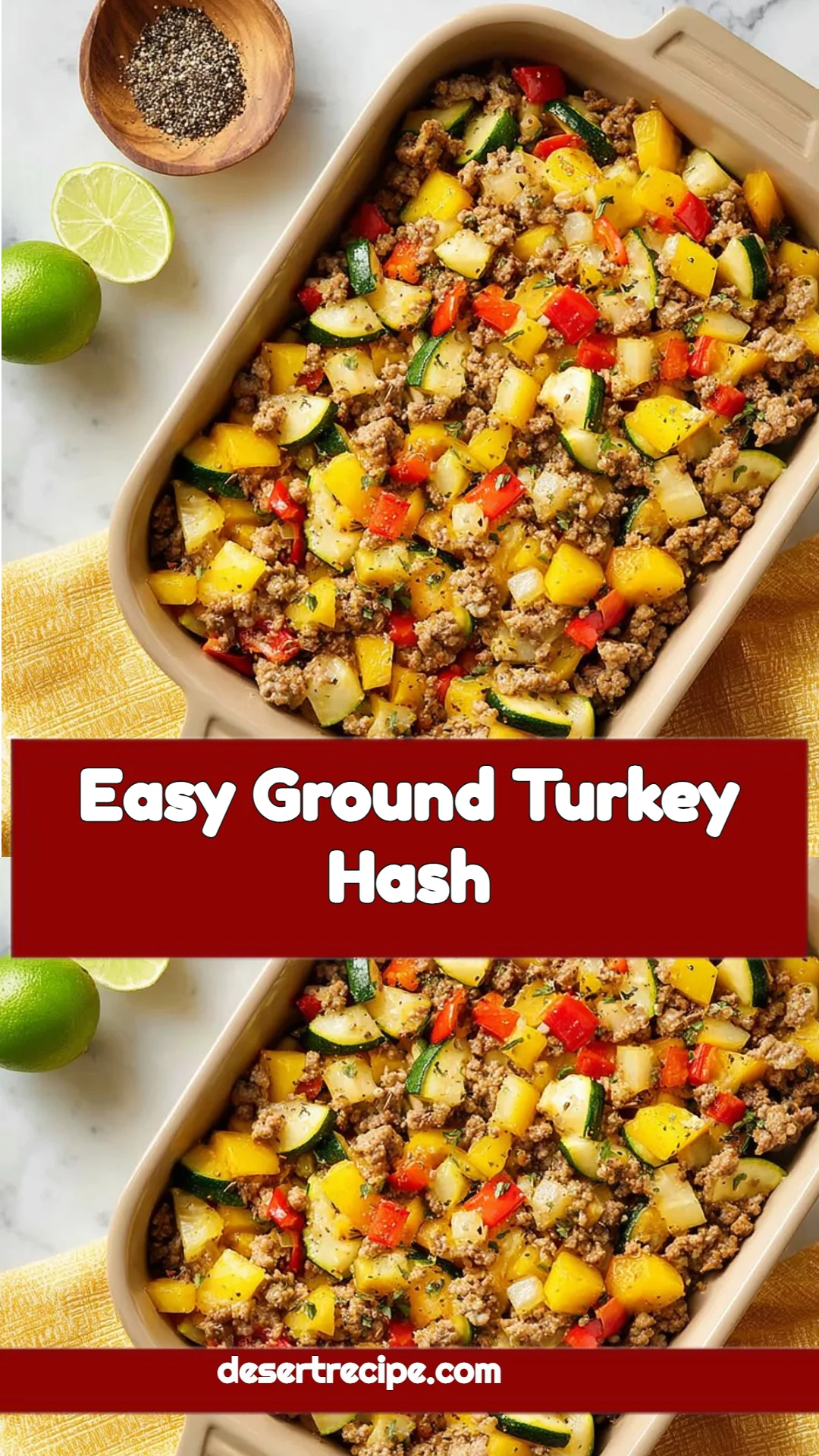 Easy Ground Turkey Hash