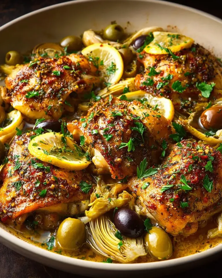 Delicious Easy Lemon Chicken dish with vibrant lemon slices and herbs