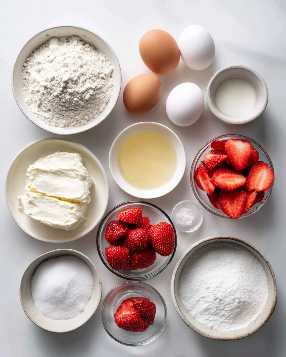 Fluffy Strawberry Shortcake Cheesecake Roll