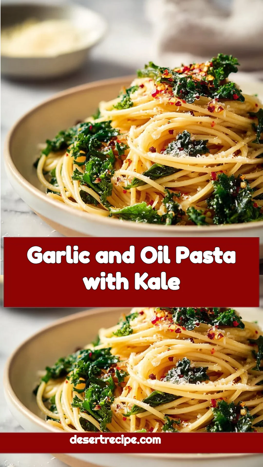 Garlic and Oil Pasta with Kale