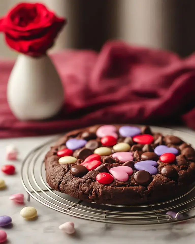 Giant Valentine's Day Cookies decorated with heart shapes and vibrant icing
