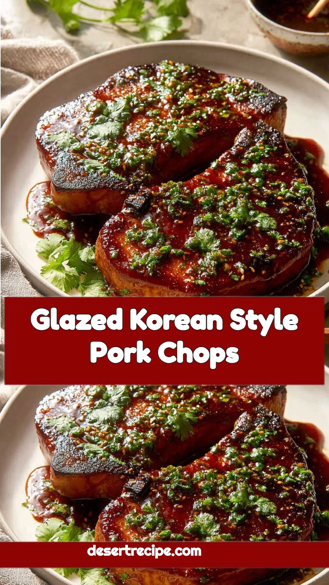 Glazed Korean Style Pork Chops