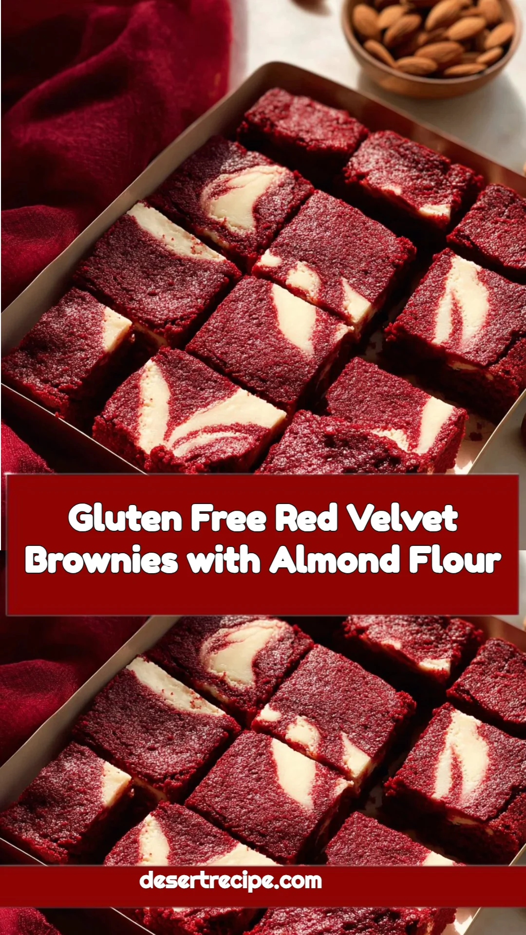 Gluten Free Red Velvet Brownies with Almond Flour