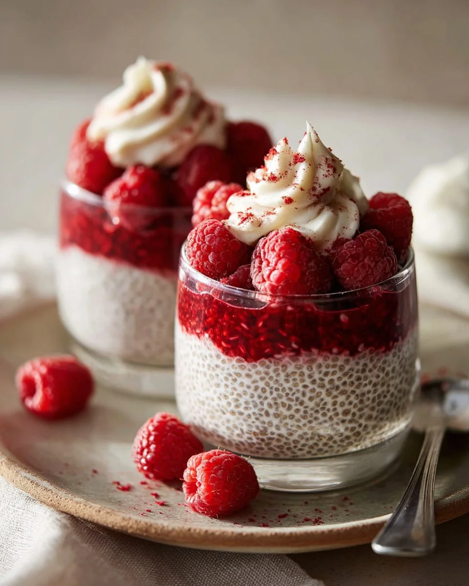 Delicious Greek yogurt chia pudding topped with fruits and nuts.