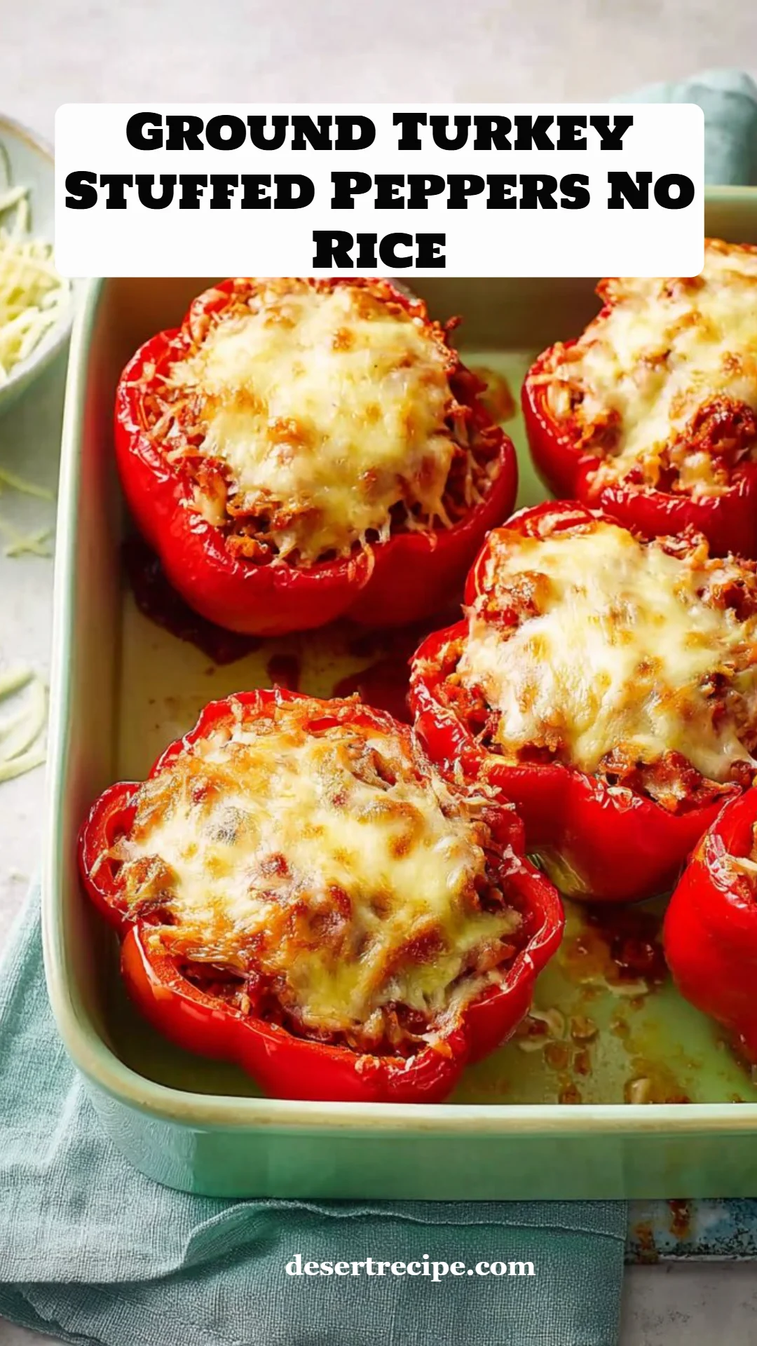 Ground Turkey Stuffed Peppers No Rice