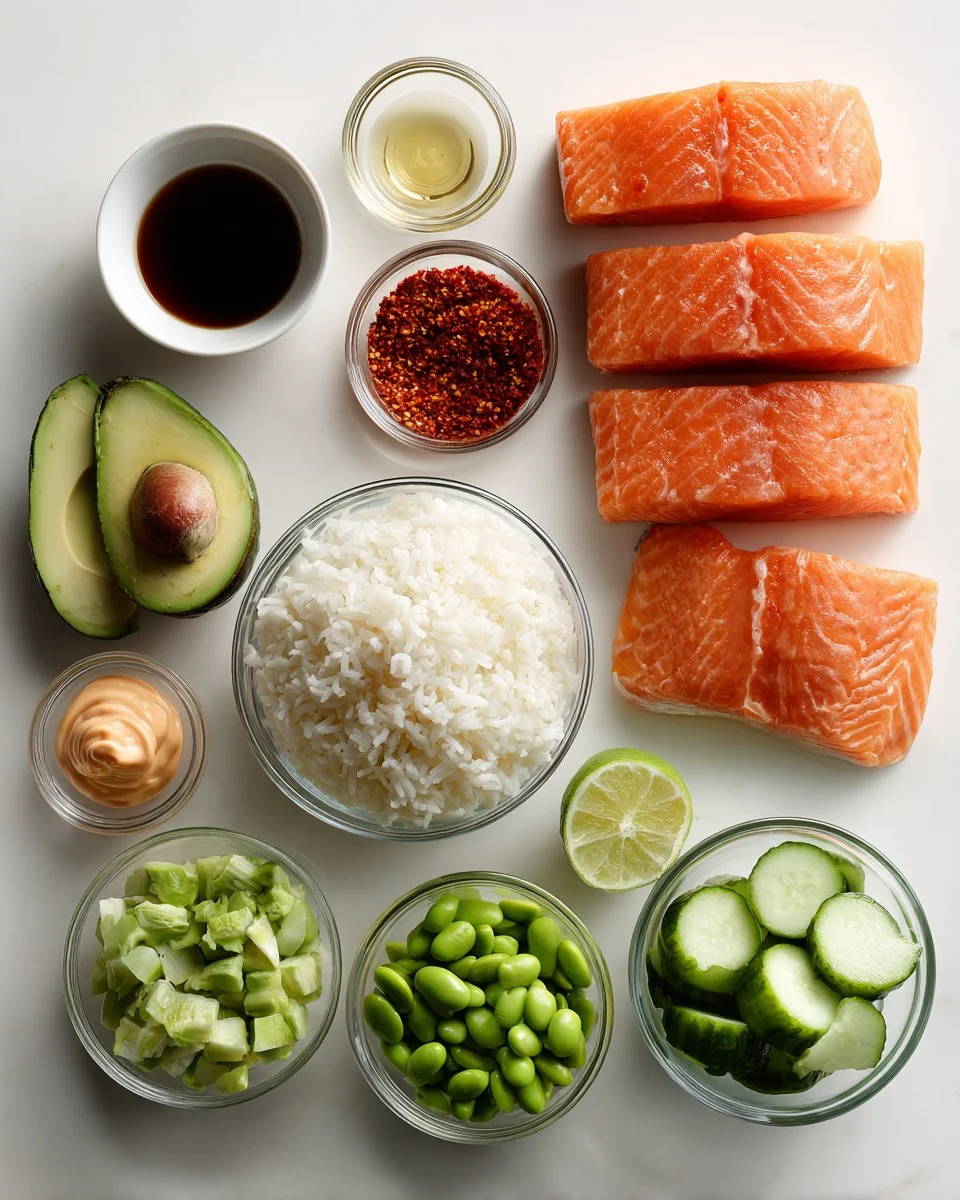 Honey Sriracha Salmon Bowls