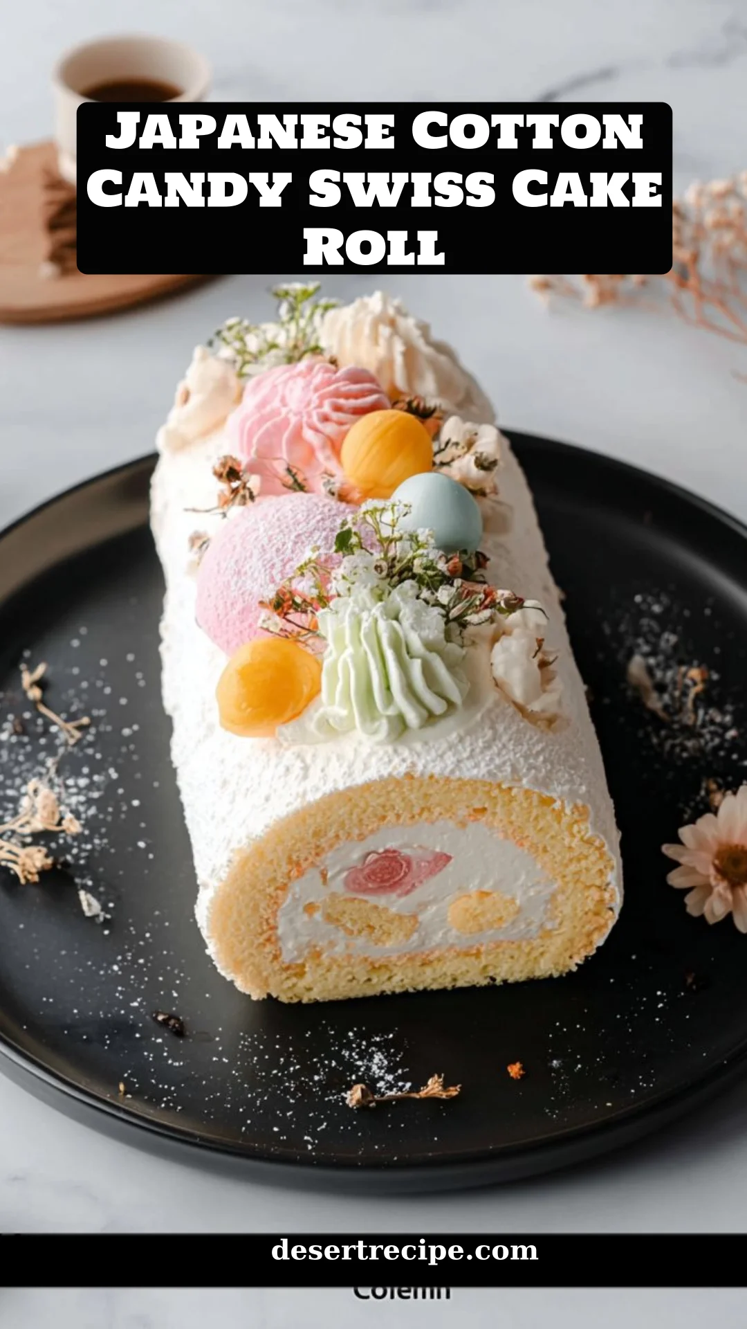 Japanese Cotton Candy Swiss Cake Roll
