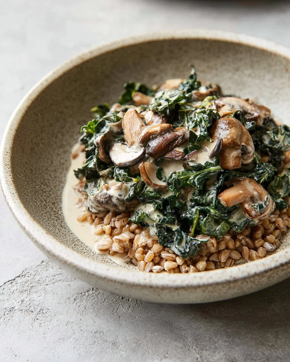 Kale and Mushroom Gratin
