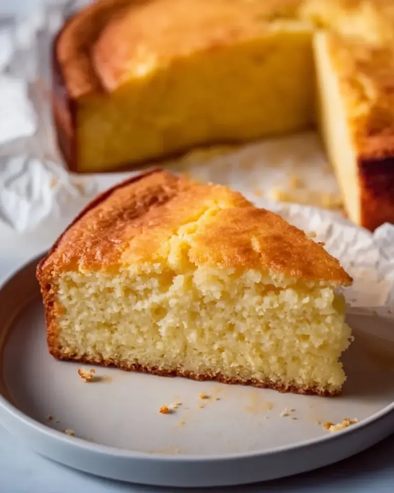 Tasty Keto Cornbread served on a wooden board
