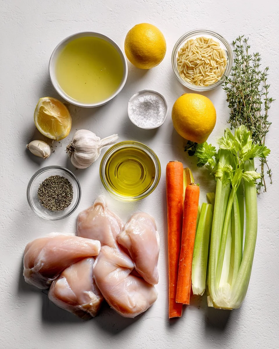Lemon Chicken Orzo Soup