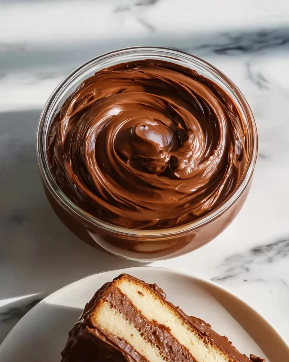 Delicious Nutella Cake filling made with creamy Nutella spread.