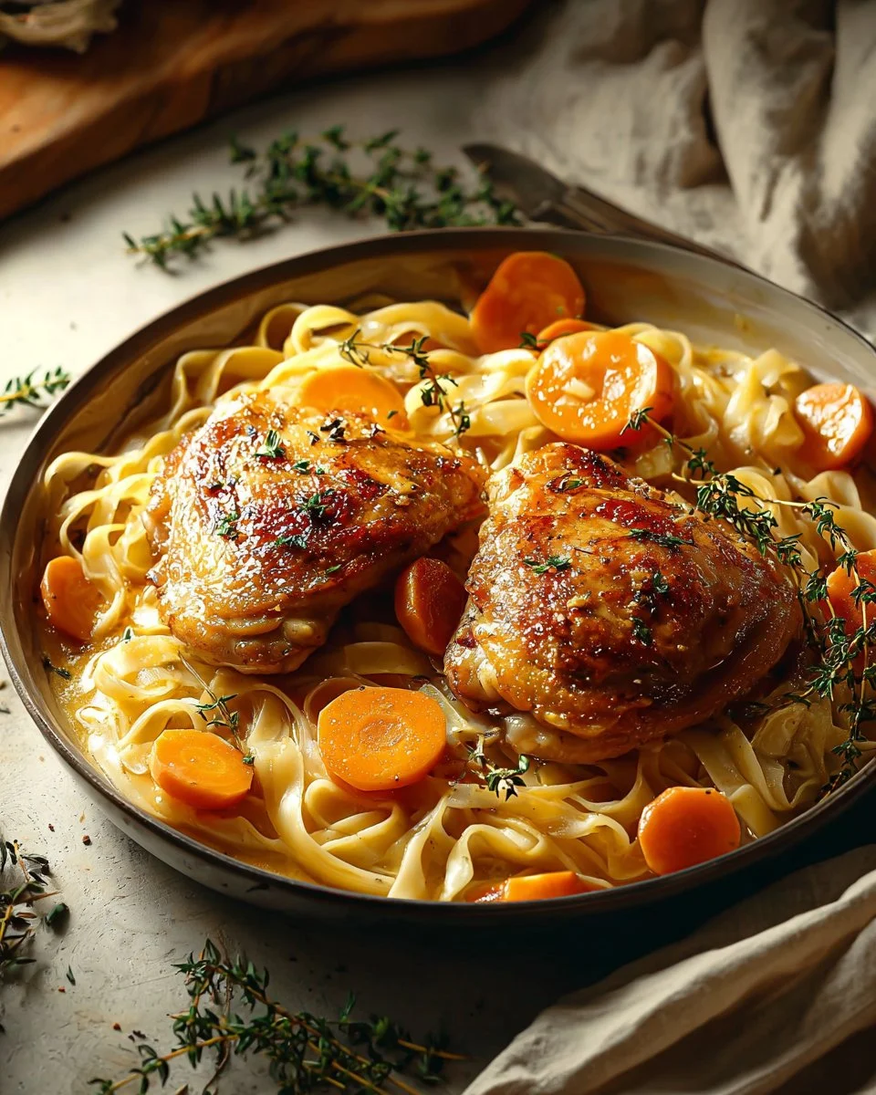 One-Pan Chicken with Buttered Noodles