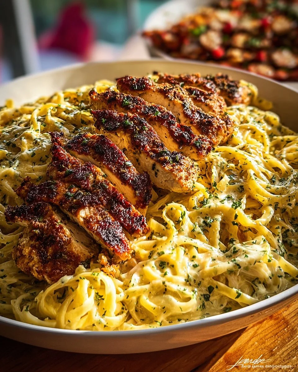 One-Pot Chicken Linguine With Garlic Mozzarella Sauce