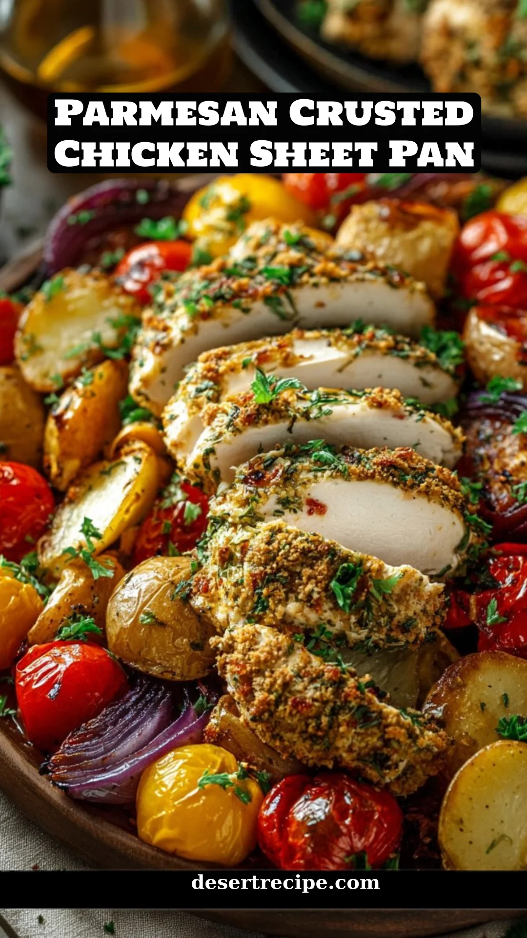 Parmesan Crusted Chicken Sheet Pan
