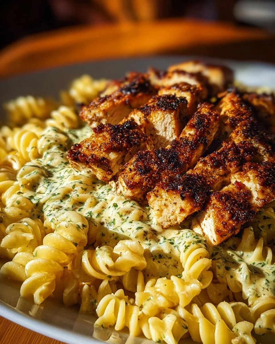Parmesan Rotini with Cajun Garlic Butter Chicken