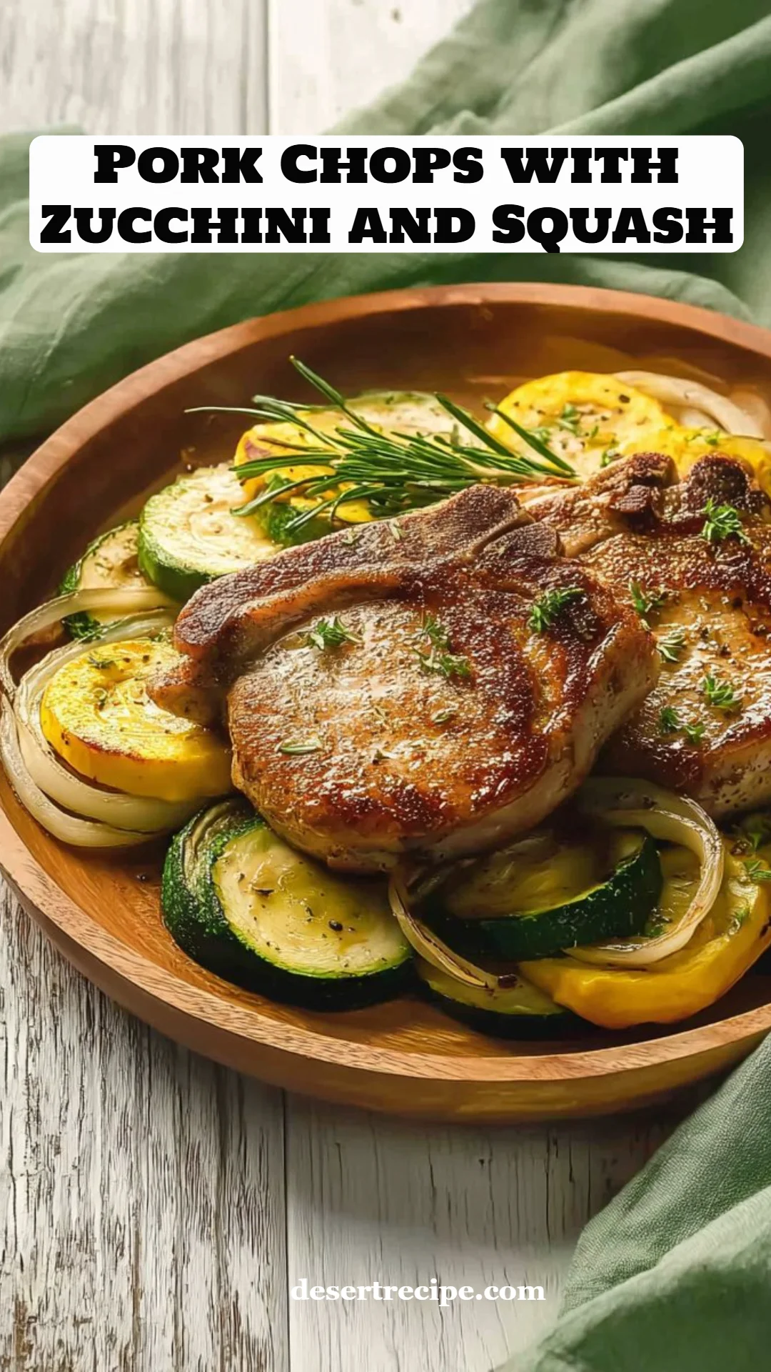 Pork Chops with Zucchini and Squash